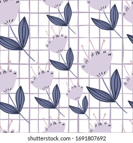 Flores pequeñas sin fisuras en el fondo de rayas. Papel pintado a mano con flores. Diseño para portadas de libros, arte gráfico, papel envolvente, tela, textil.  Ilustración vectorial vintage