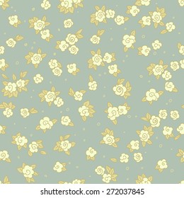 Cute little flowers seamless pattern.