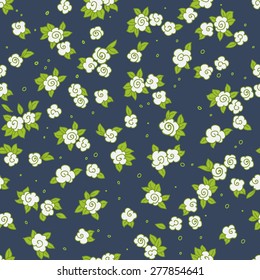 Cute little flowers seamless pattern.