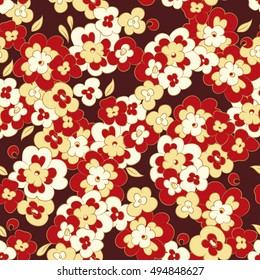 cute little flowers seamless vector pattern. floral vector background