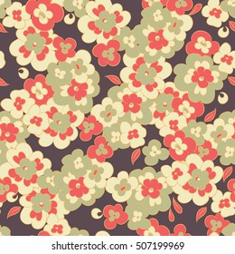 cute little flowers seamless vector pattern. floral vector background