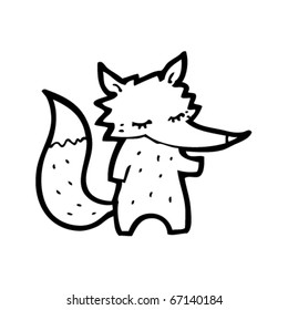 cute little fox cartoon
