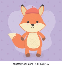 cute and little fox character
