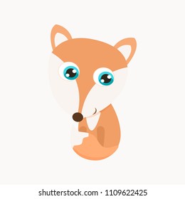 Cute little fox vector illustration