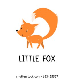 Cute little fox vector illustration for your design EPS10