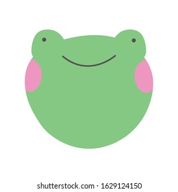 cute little frog character icon vector illustration design