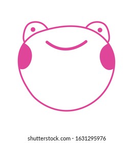 cute little frog character icon vector illustration design