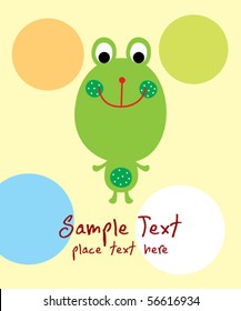 cute little frog greeting