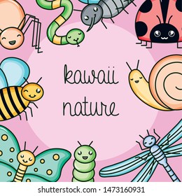 cute and little garden animals kawaii characters