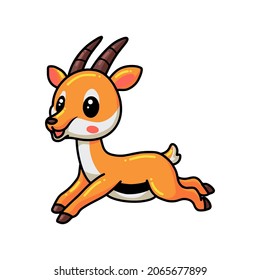 Cute little gazelle cartoon jumping