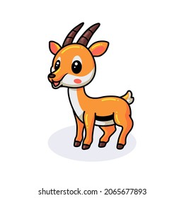 Cute Little Gazelle Cartoon Posing