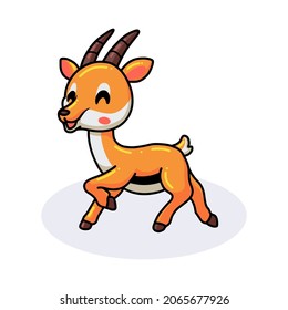 Cute Little Gazelle Cartoon Posing