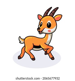 Cute Little Gazelle Cartoon Posing