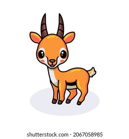 Cute Little Gazelle Cartoon Posing