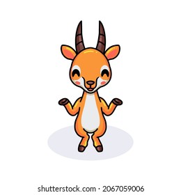 Cute Little Gazelle Cartoon Posing