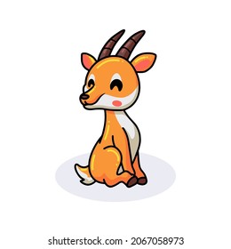 Cute little gazelle cartoon sitting