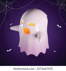 linda caricatura fantasma horror halloween