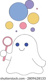 Cute Little Ghost Character