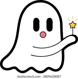 Cute Little Ghost Character