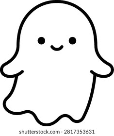 Cute little ghost drawing