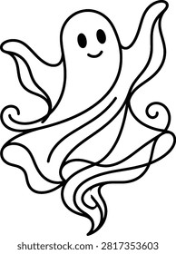 Cute little ghost drawing