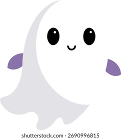 cute little ghost floating art