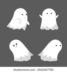 Cute little ghost haunted, ghost expression