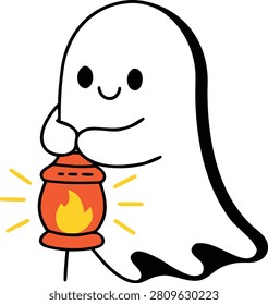 Cute Little Ghost Holding