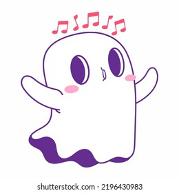 cute little ghost vector illustration set, ghost halloween