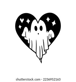 cute little ghost vector illustration