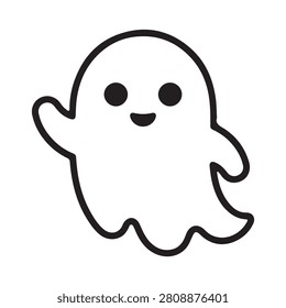 Cute Little Ghost Waving