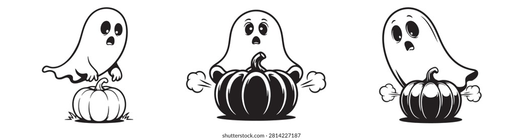 Cute little ghosts and