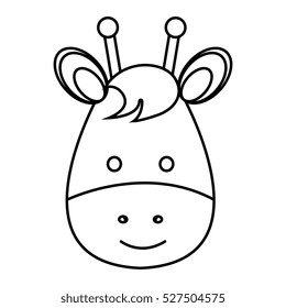cute little giraffe animal character
