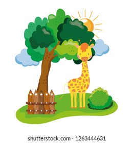 cute and little giraffe character