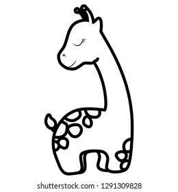 cute and little giraffe character