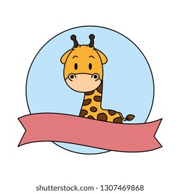 cute little giraffe character
