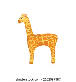 Cute little giraffe. Colored vector illustration on a white background.