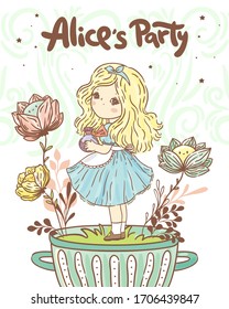 Cute little girl Alice/ wonderland collection/ tea party