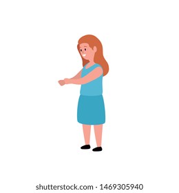 cute little girl avatar character