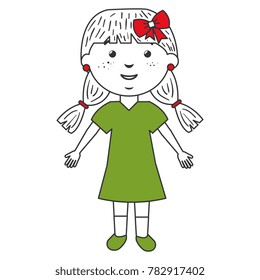 cute little girl avatar character