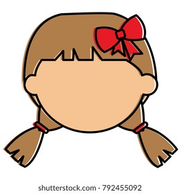 cute little girl avatar character
