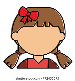 cute little girl avatar character