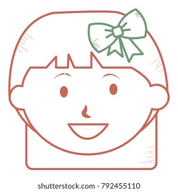 cute little girl avatar character