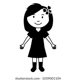 Cute Little Girl Bow Stock Vector (Royalty Free) 1039001104 | Shutterstock