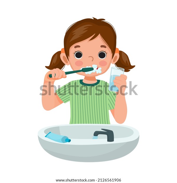 Cartoon Girl Brushing Teeth 3 714 Images Photos Et Images Vectorielles De Stock Shutterstock 9307