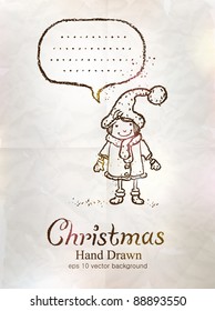 Cute little girl with bubble in christmas