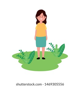 cute little girl in the camp avatar character