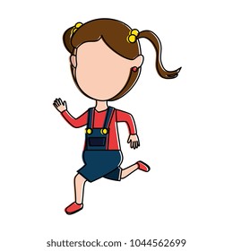 cute and little girl celebrating