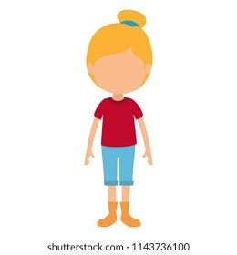 cute and little girl character