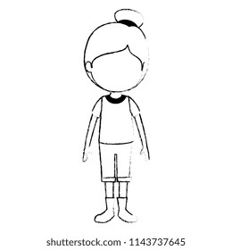 cute and little girl character